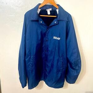 Vintage Hartwell 70s Navy Blue Coaches Jacket Large (46-48) Made in USA